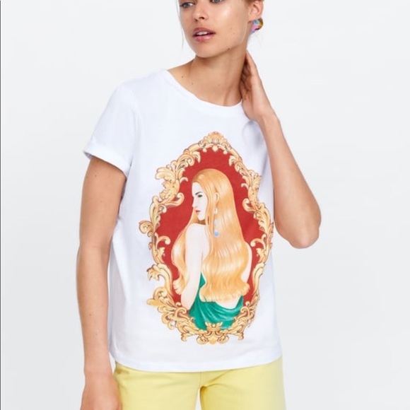 ZARA Front Print T-Shirt - Picture 6 of 7
